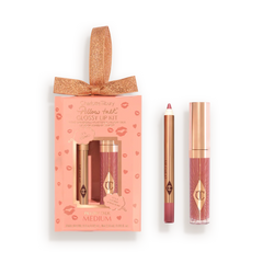PILLOW TALK MINI GLOSSY LIPS DUO - PILLOW TALK MEDIUM