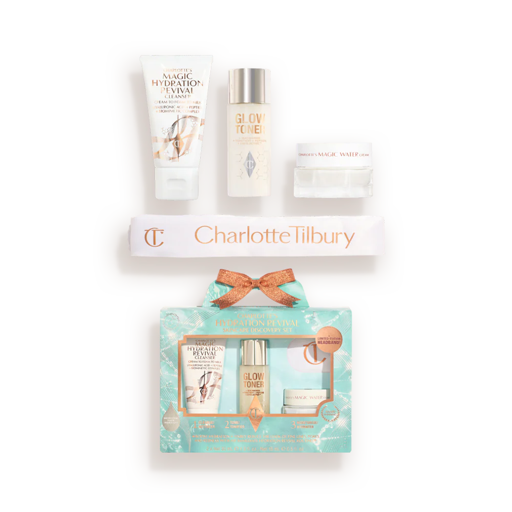 CHARLOTTE’S HYDRATION REVIVAL SKINCARE DISCOVERY SET - TRAVEL SIZE SKINCARE KIT