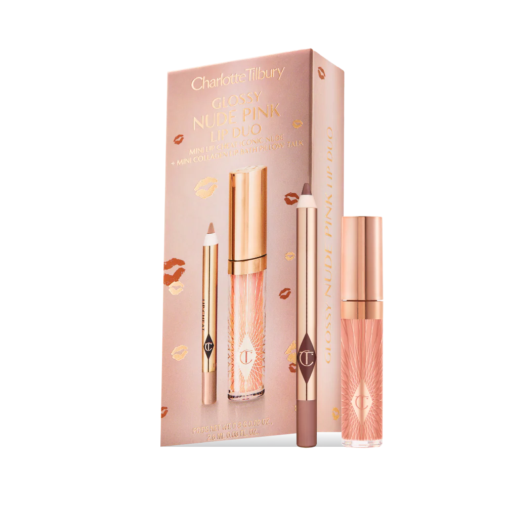GLOSSY LIP DUO - NUDE PINK